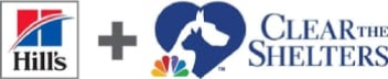 Logotipos da Hill's Pet Nutrition e da Clear The Shelters