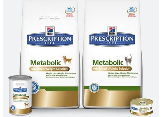 Embalagem da ração para cães e gatos Hill's Prescription Diet Metabolic - seca e úmida